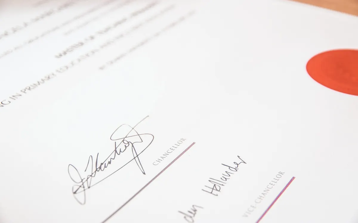 Academic qualification documents.