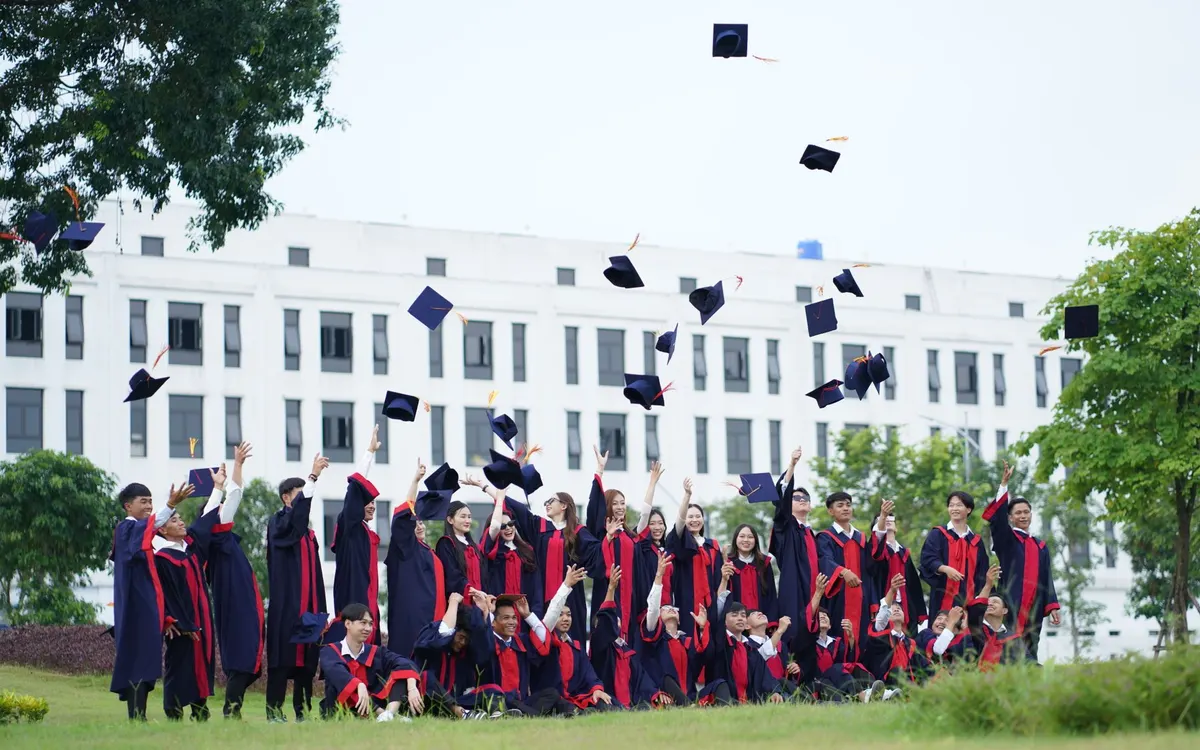 A university graduate on campus.