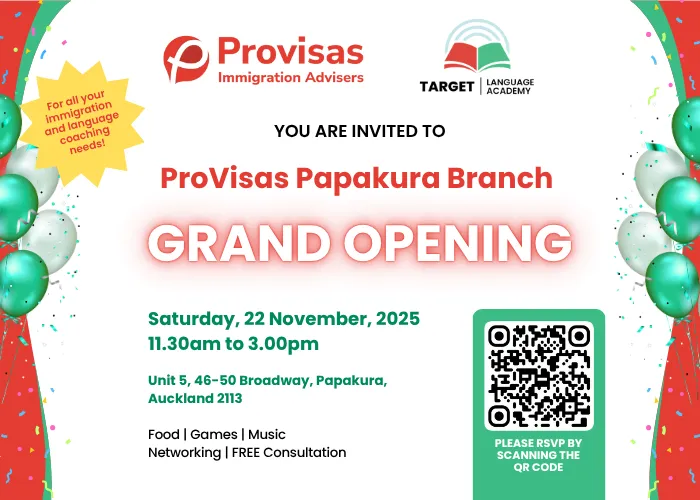ProVisas Website - Papakura Grand Opening Popup