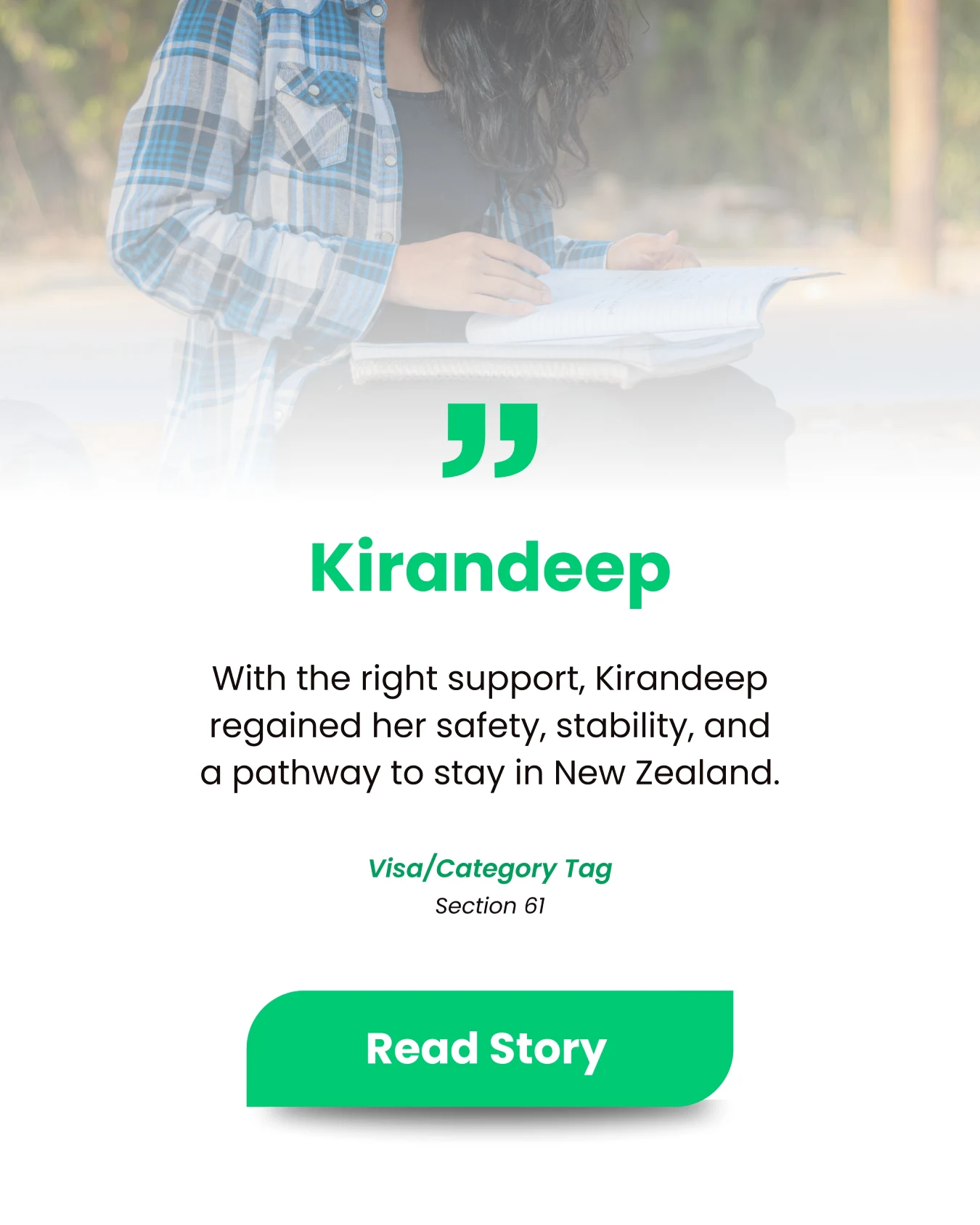 Story Card Cover - Kirandeep's Story